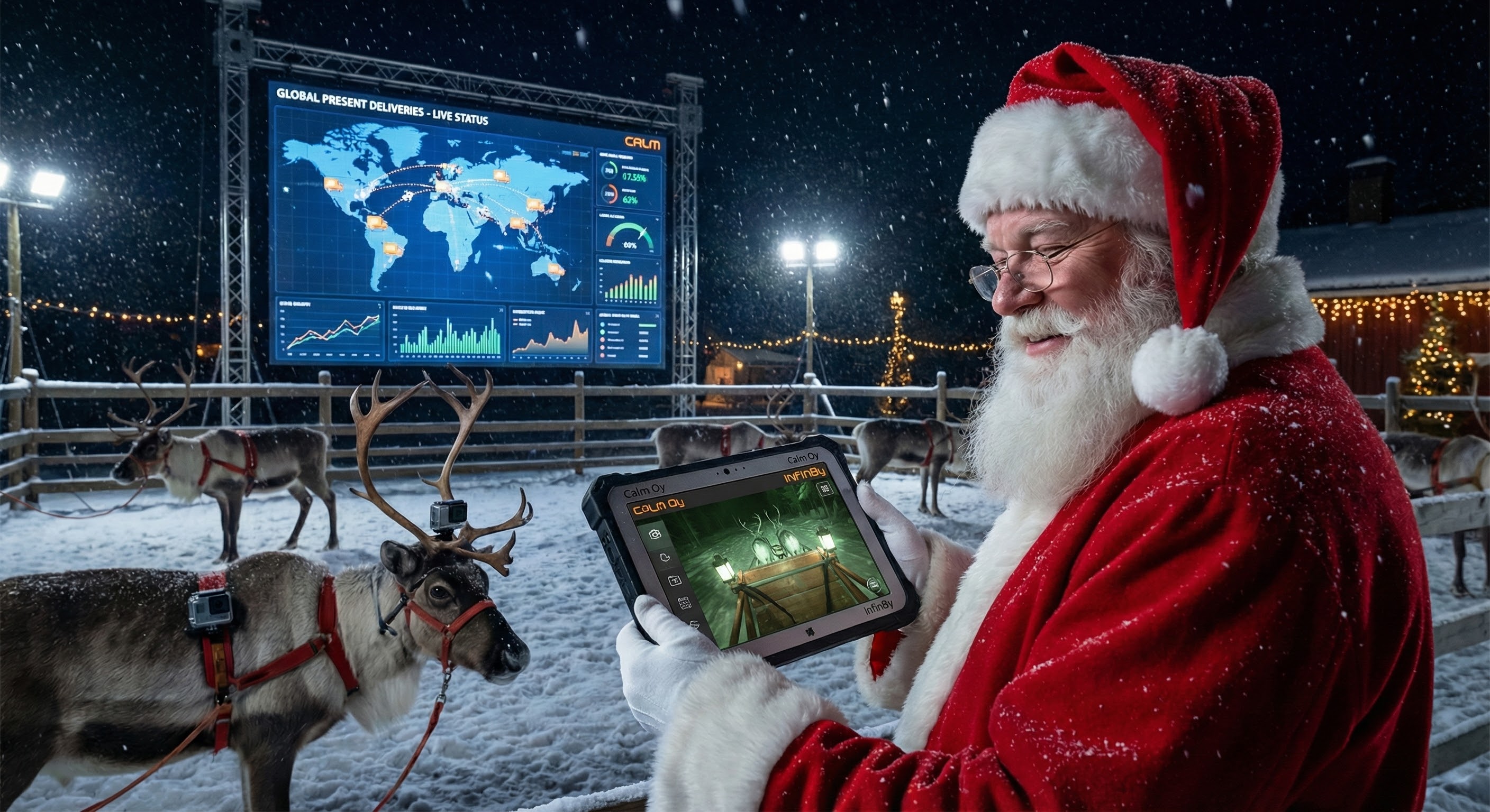 Reindeer with smart sensors and cameras