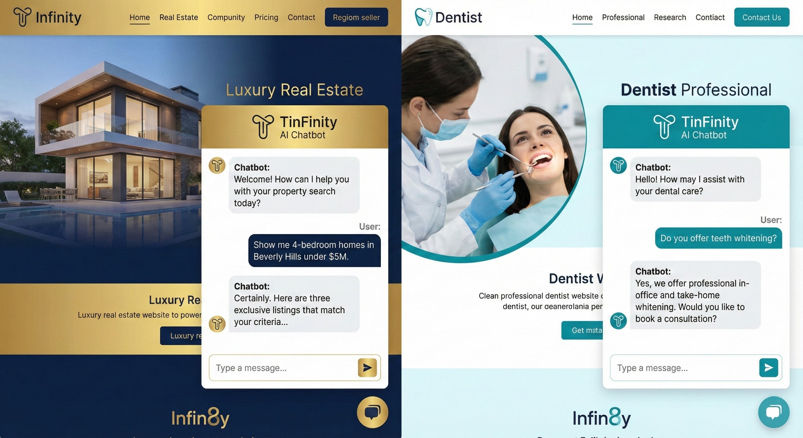 Real Estate AI-Chatbot Implementation and Dental Surgery AI-Chatbot Implementation